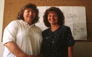 Joy and Brenda with Plans