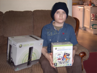 Alfie with his X-Box