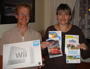 Lee and Janette who gave us the Wii for Chloe