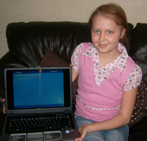 Elouise and her laptop