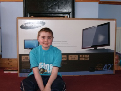Jack with his new TV