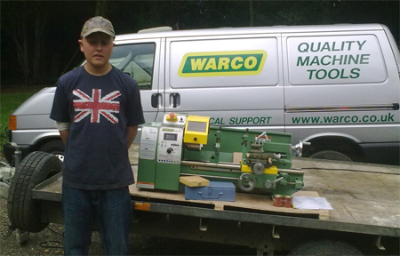 Nick with his lathe