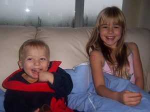 Oliver and his sister