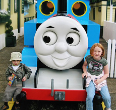 Spencer and Amalia having fun at Drusillas