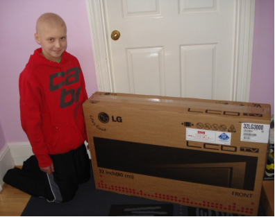 Todd with his TV